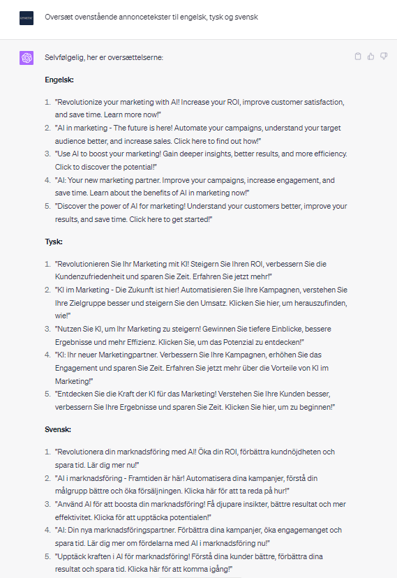 Oversættelser